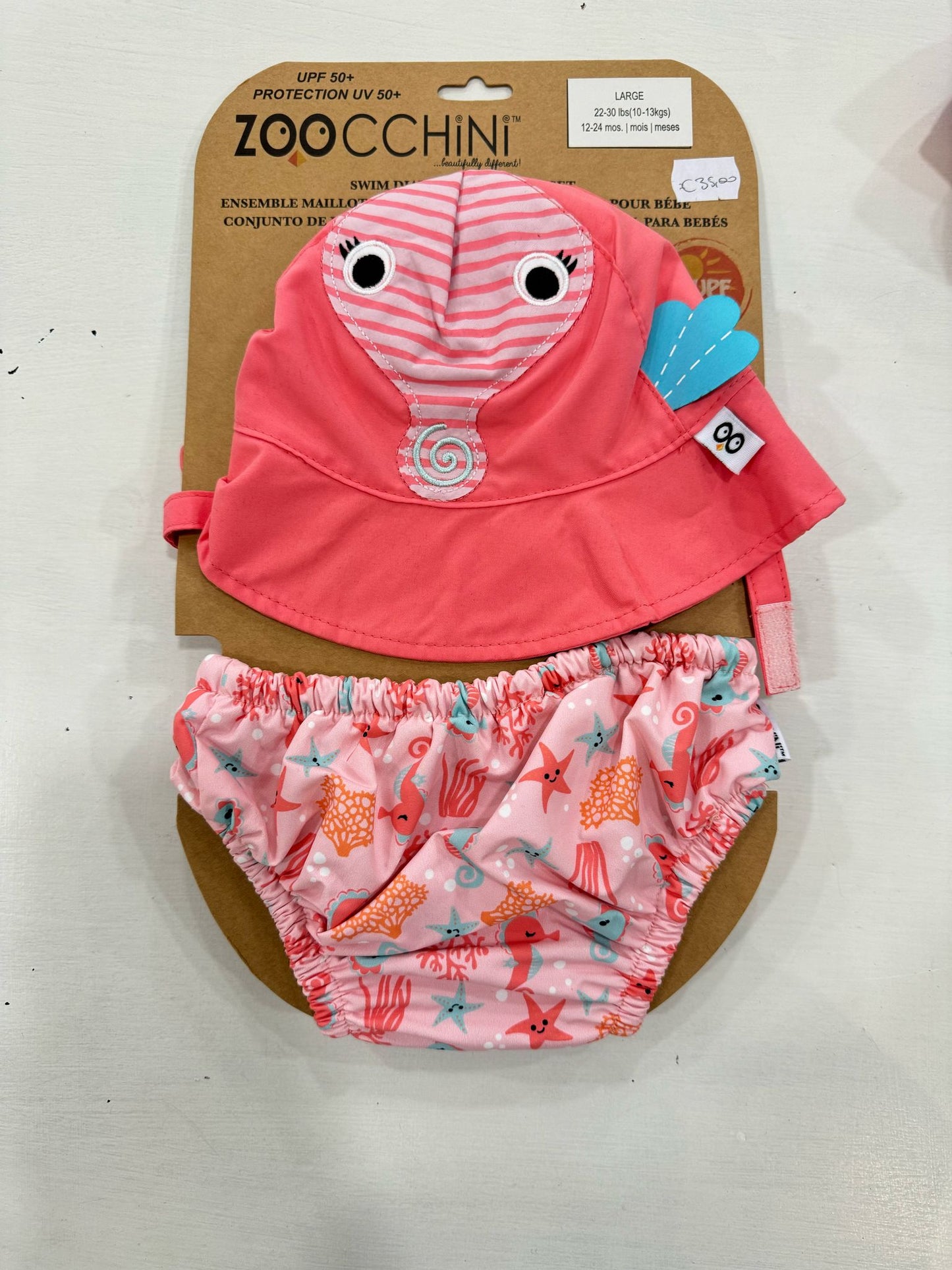 ZOOCHINI - costume contenitivo + cappellino con protezione 50+ summer - GIRL