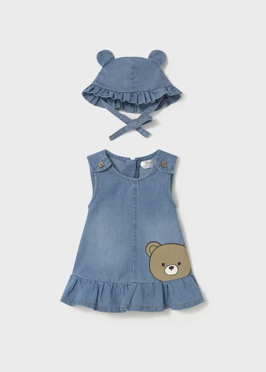 MAYORAL - scamiciato denim con cappello orsetto abbigliamento est 25 b - GIRL
