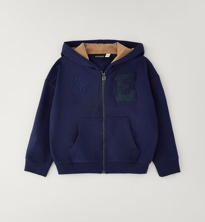 SARABANDA - felpa con zip blu - invernale