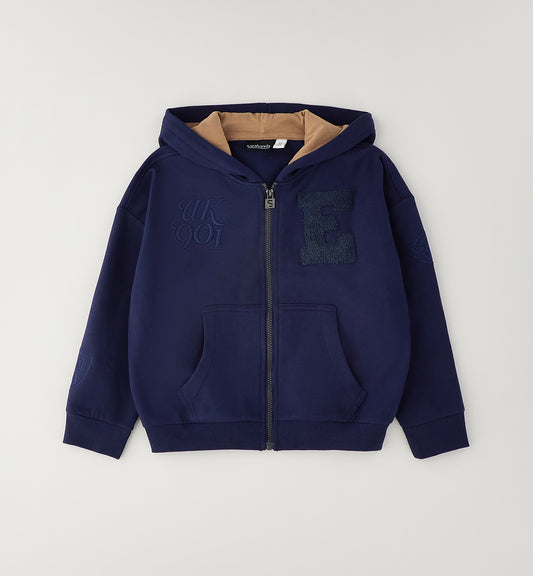 SARABANDA - felpa con zip blu - invernale