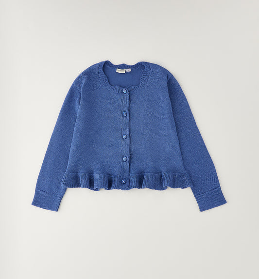 SARABANDA - cardigan lurex blu