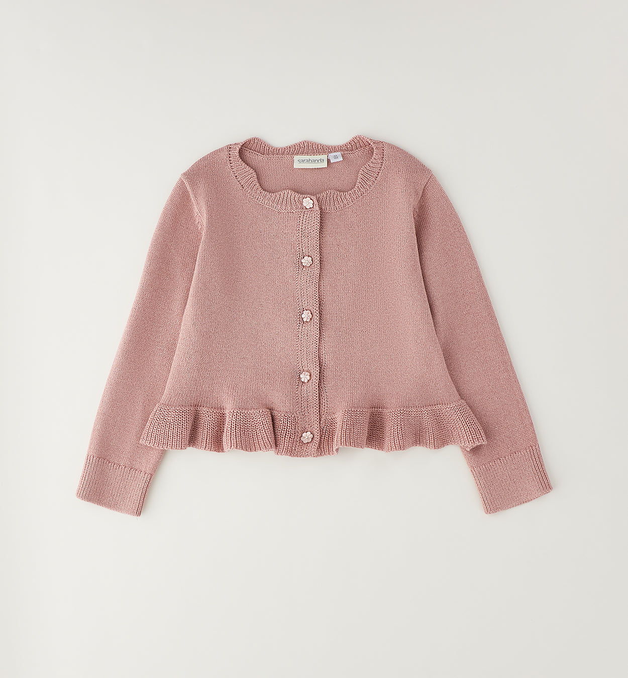 SARABANDA - cardigan lurex rosa antico