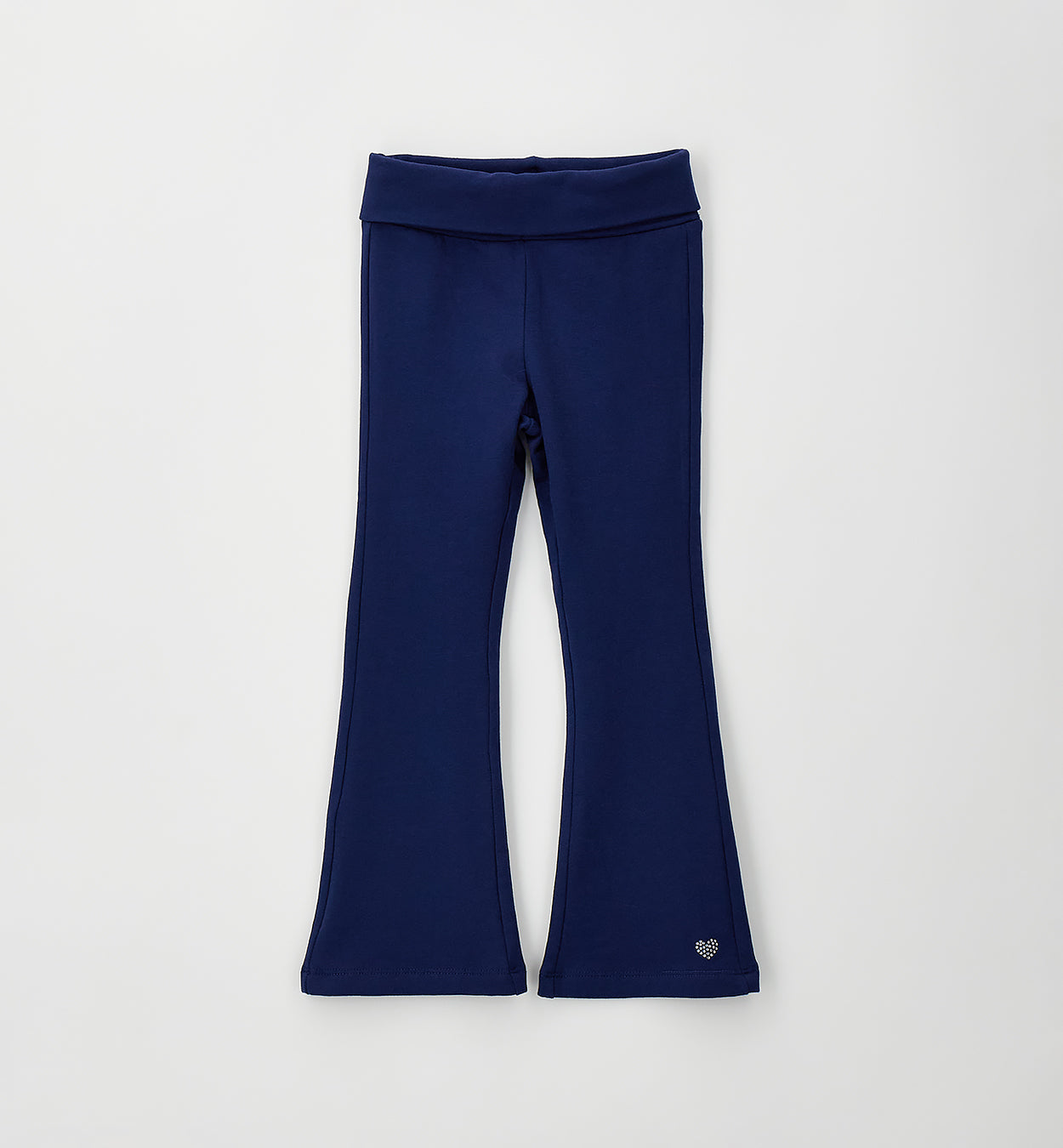 SARABANDA - pantalone zampa felpa blu - invernale