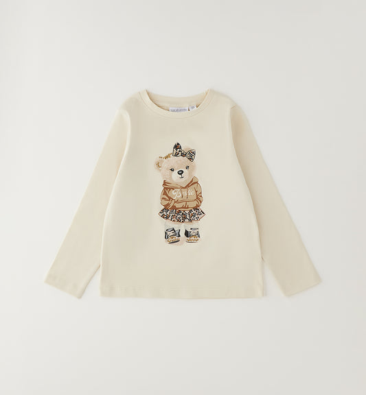 SARABANDA - t-shirt orsetto beige - invernale