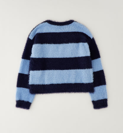 SARABANDA - maglione peluche cuore blu - invernale