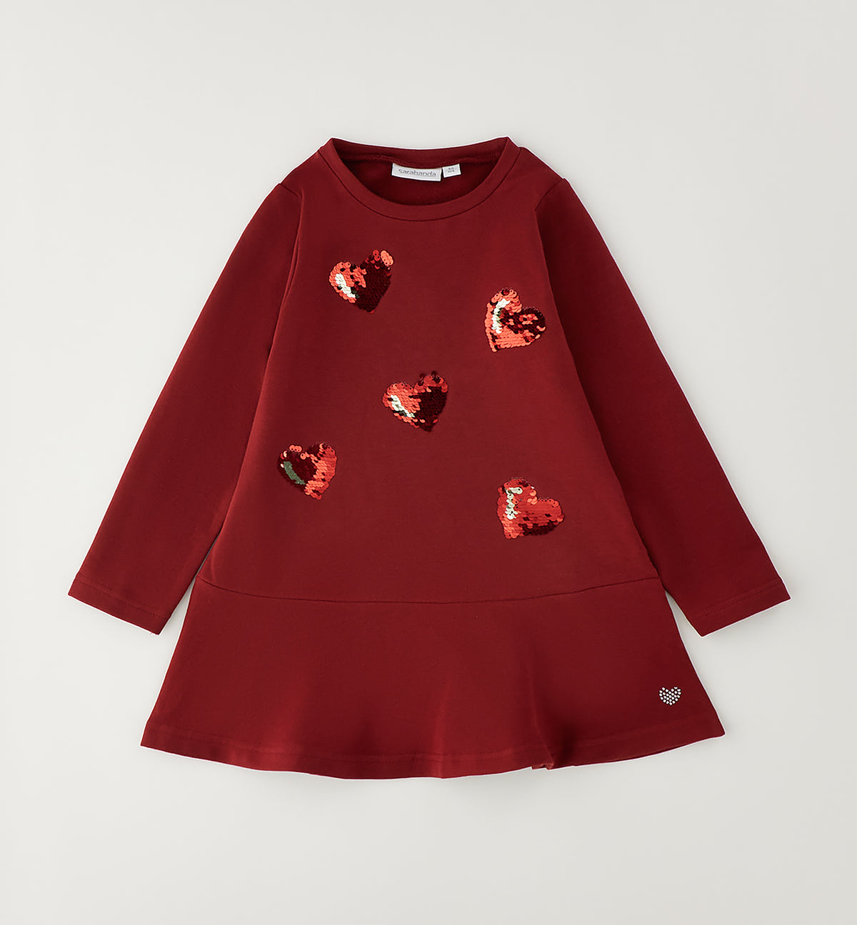 SARABANDA - abito paillettes rosso - invernale