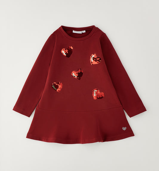 SARABANDA - abito paillettes rosso - invernale