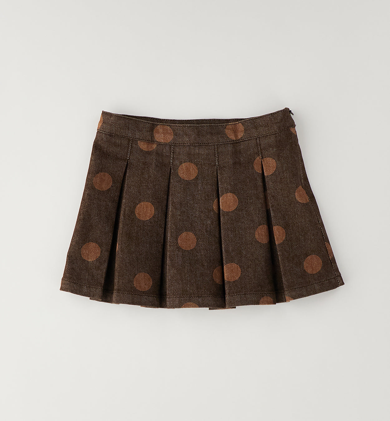 SARABANDA - gonna pieghe pois marrone - invernale