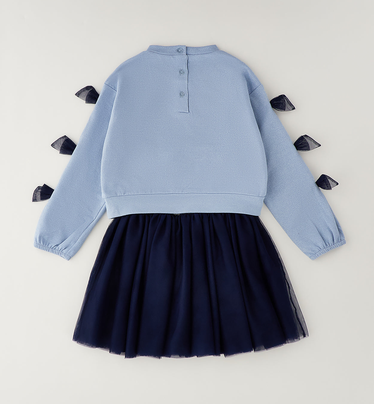 SARABANDA - completo gonna tulle azzurro - invernale