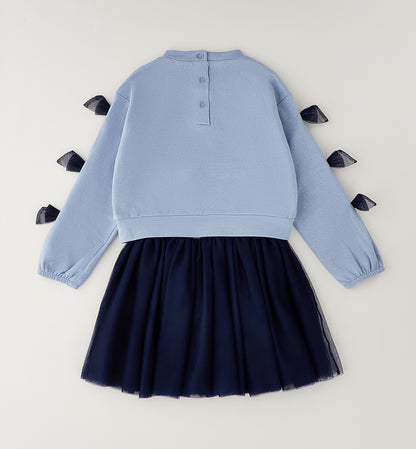 SARABANDA - completo gonna tulle azzurro - invernale
