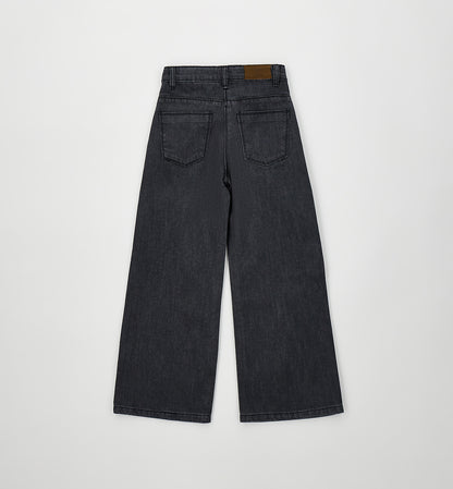 SARABANDA - jeans palazzo brillantini nero - invernale