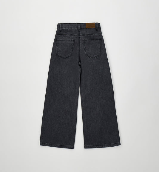 SARABANDA - jeans palazzo brillantini nero - invernale