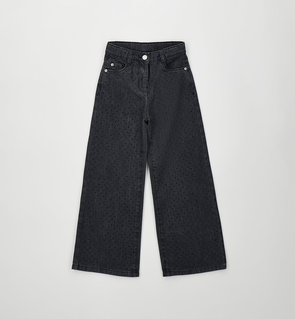 SARABANDA - jeans palazzo brillantini nero - invernale