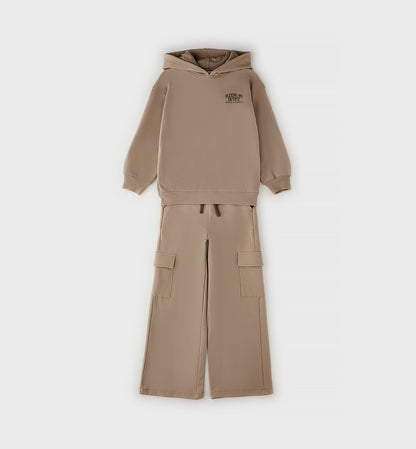 SARABANDA - tuta 2pz cargo beige - invernale