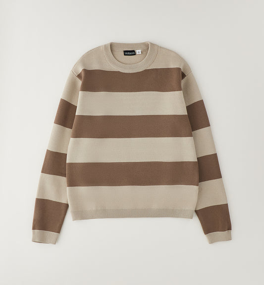 SARABANDA - maglione righe marrone/beige - invernale