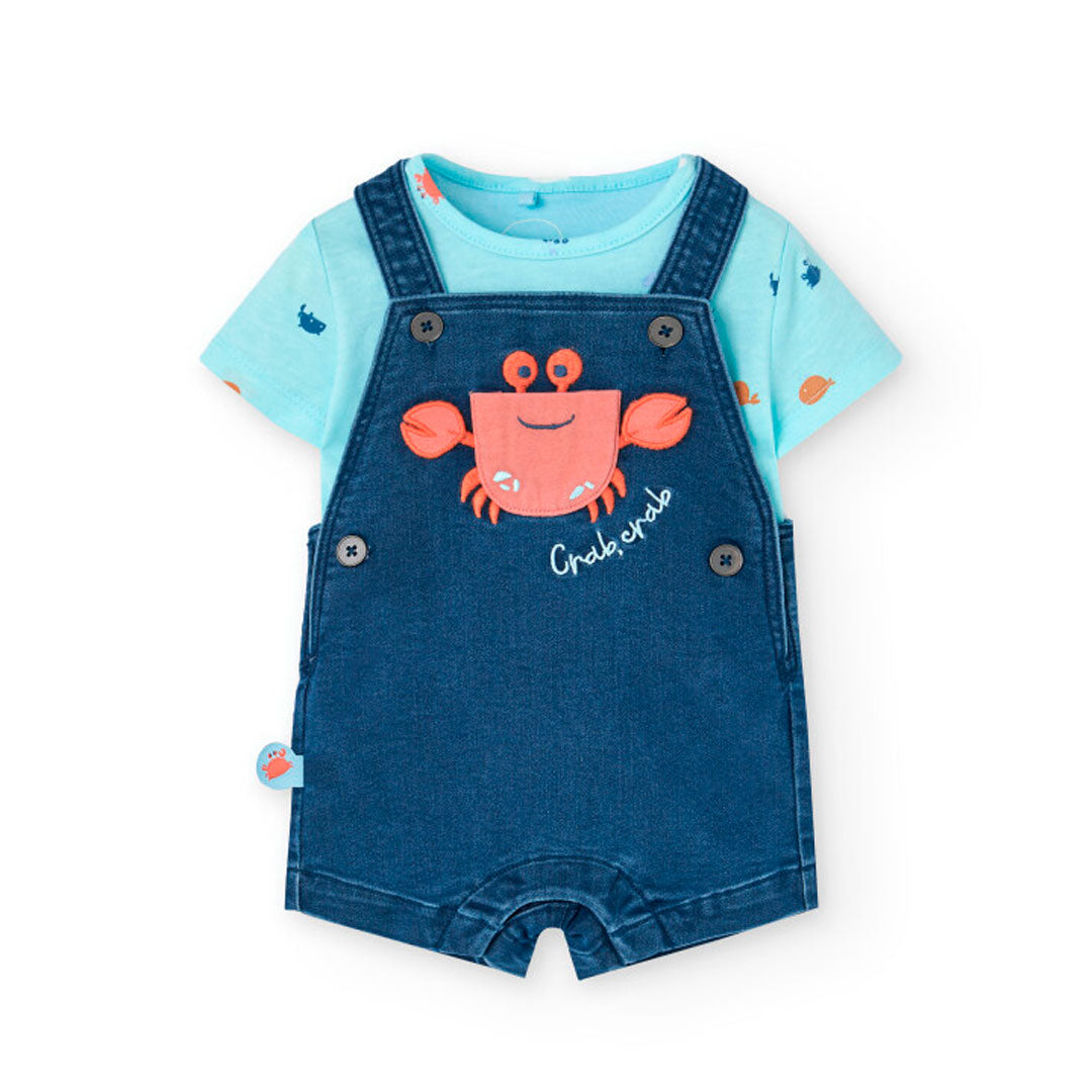 BOBOLI - salopette + t-shirt granchietto abbigliamento est 25 b - BOY