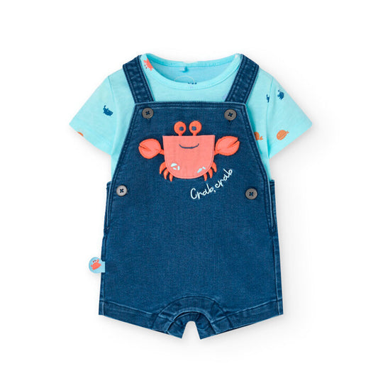 BOBOLI - salopette + t-shirt granchietto abbigliamento est 25 b - BOY
