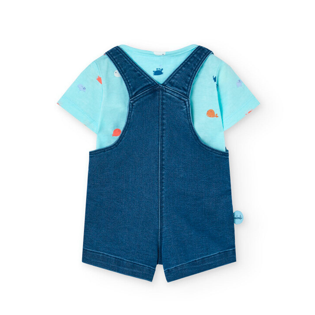 BOBOLI - salopette + t-shirt granchietto abbigliamento est 25 b - BOY