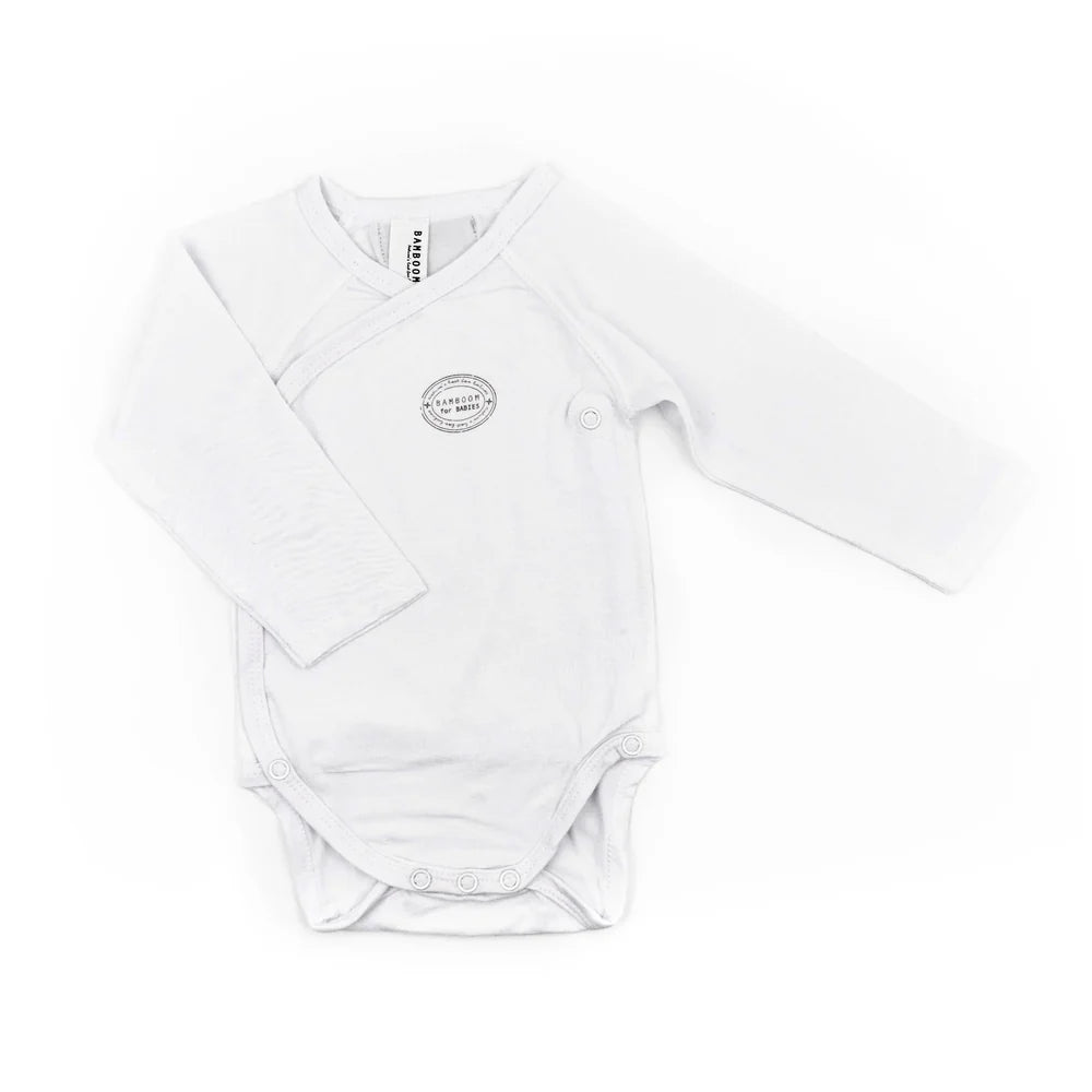 BAMBOOM - body manica lunga bianco