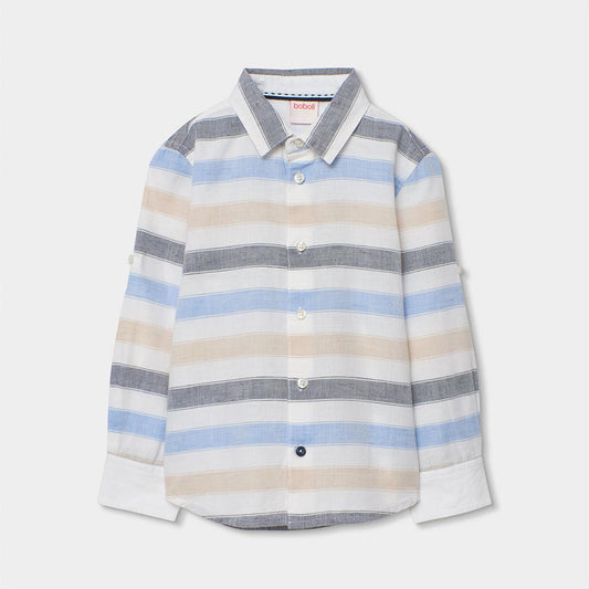 CAMICIA LINO A RIGHE