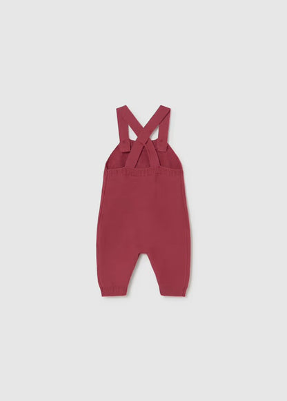 MAYORAL-completo salopette tricot bordeaux-invernale
