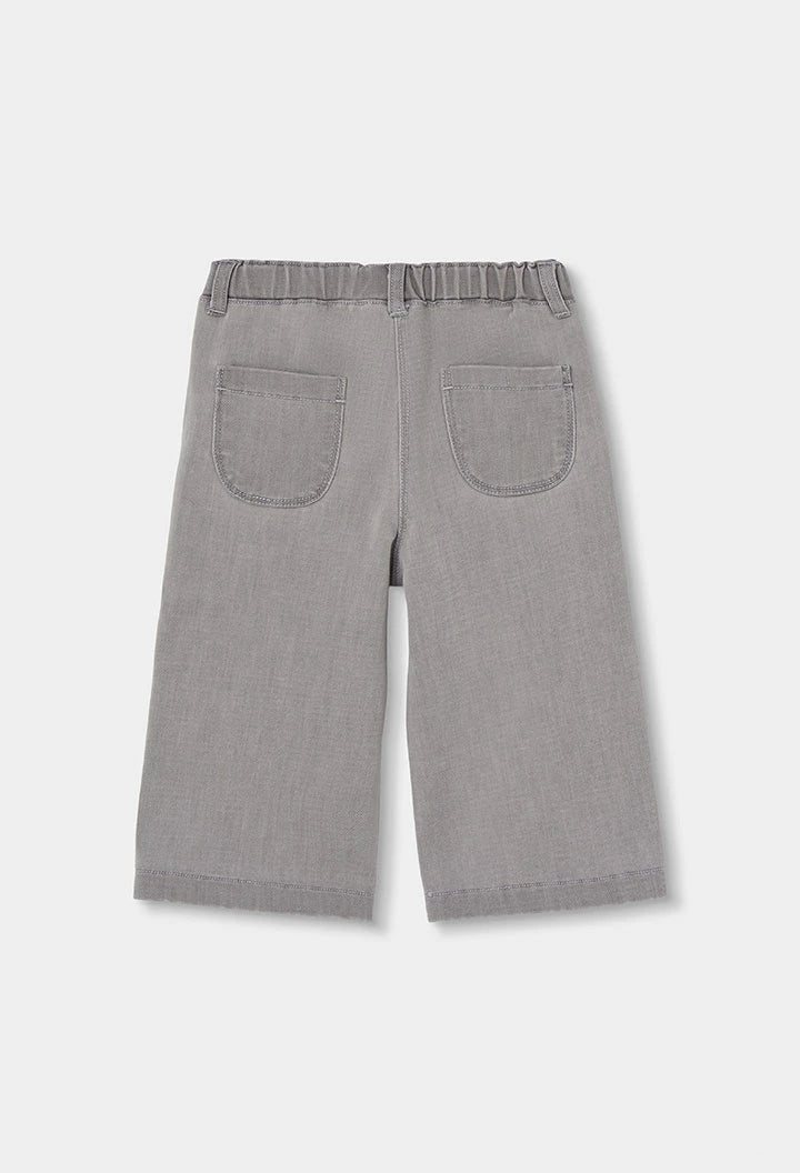 BOBOLI-pantaloni denim fiori grigio-invernale