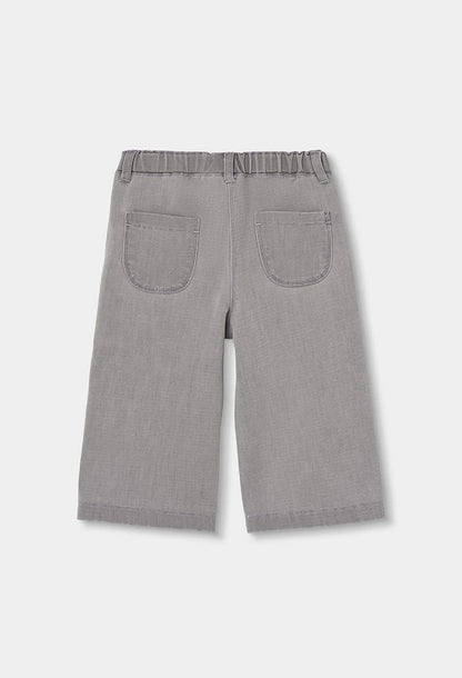 BOBOLI-pantaloni denim fiori grigio-invernale