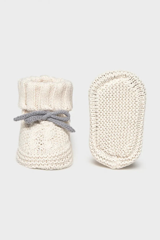 MAYORAL-scarpine tricot panna/grigio-invernale
