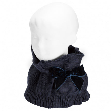 CONDOR - scaldacollo fiocco in velluto blu