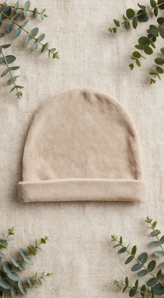 PAPPA E LATTE - cappellino ciniglia tortora - invernale