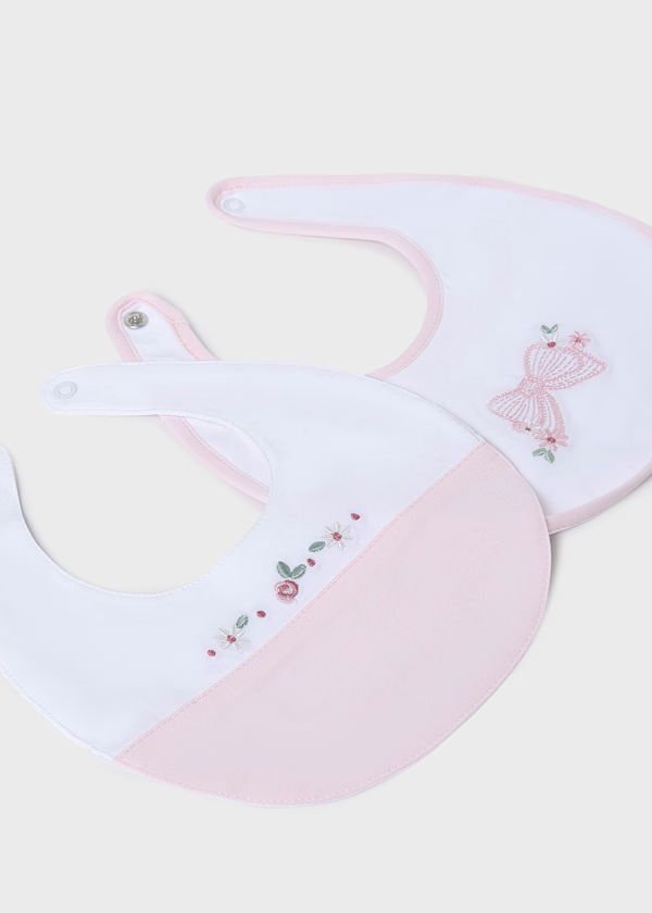 MAYORAL - set 2 bavette rosa baby accessori corredino - GIRL