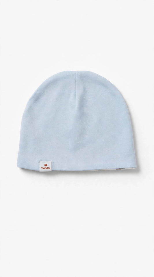 NANÁN - cuffietta double face azzurro - invernale