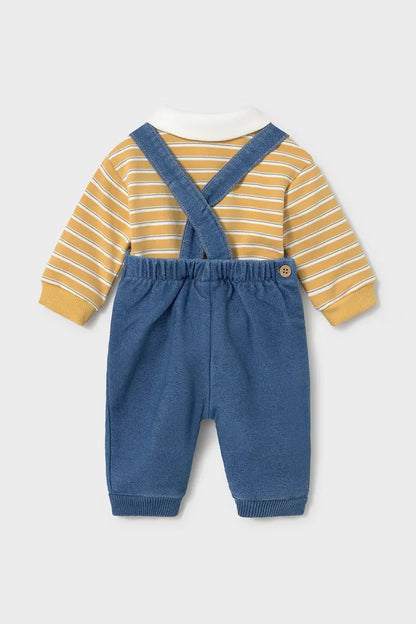 MAYORAL-completino salopette blu/giallo-invernale