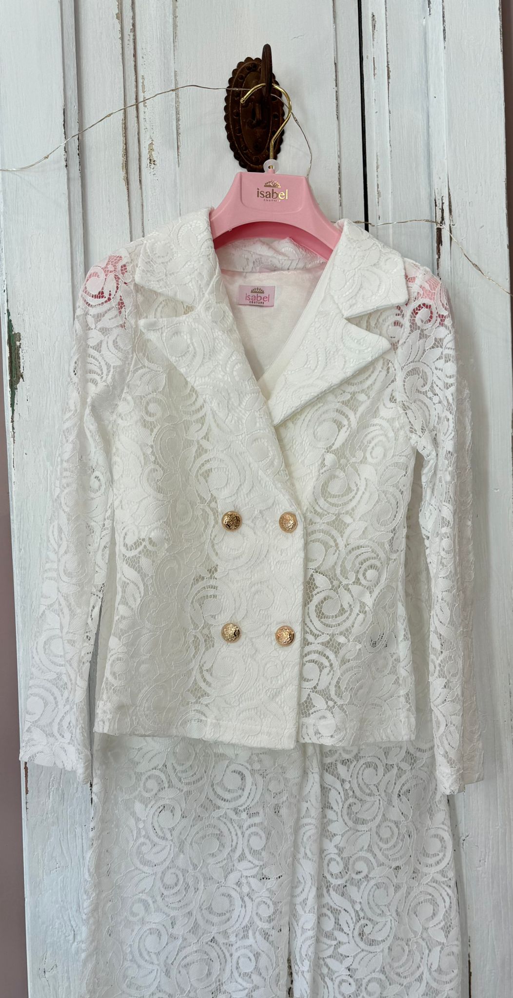 ISABEL & MARTINEZ - tailleur 3 pz giacca-pantalone-gilet cerimonia est 25 j - GIRL