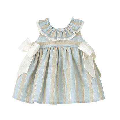 CALAMARO BABY - vestito con fiocchi a righe abbigliamento est 25 b - GIRL