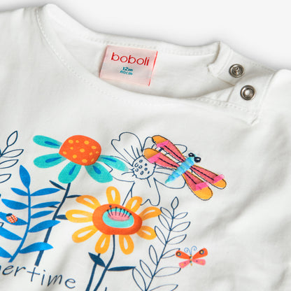 BOBOLI - maglietta manica corta fantasia abbigliamento est 25 b - GIRL