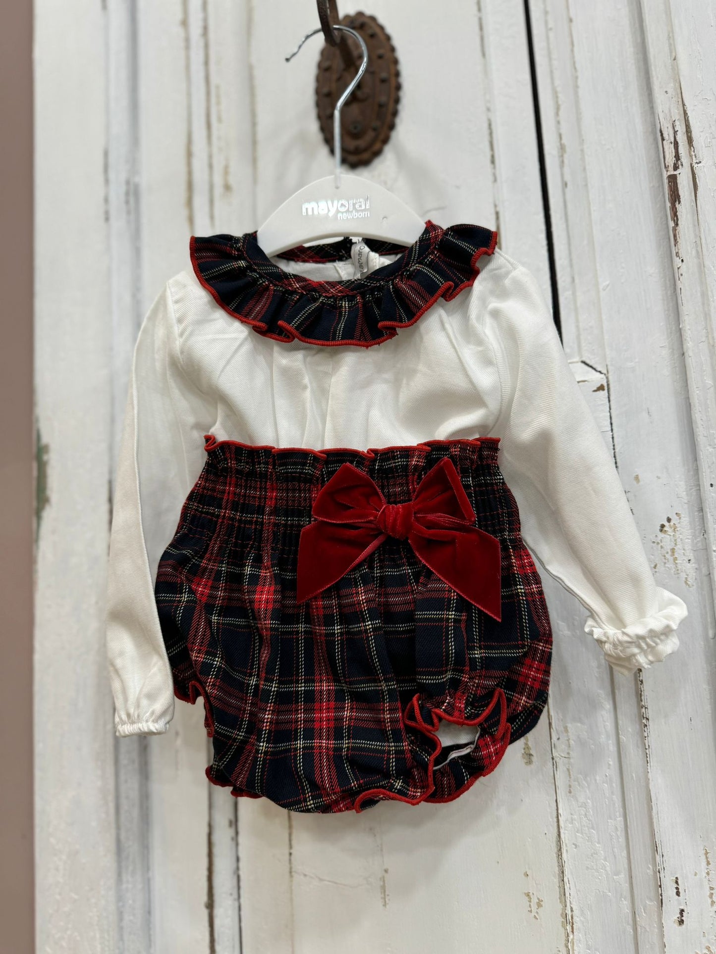 CALAMARO - completo culotte tartan abbigliamento natale - GIRL