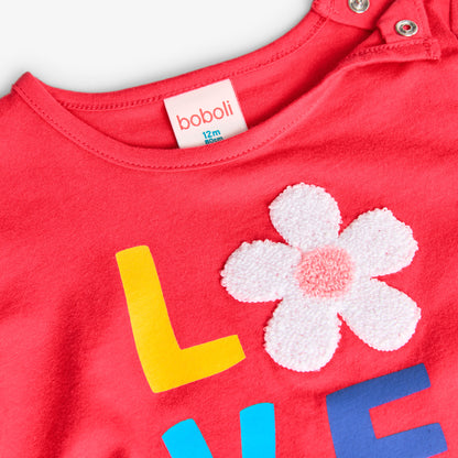 BOBOLI - t-shirt manica corta love abbigliamento est 25 b - GIRL