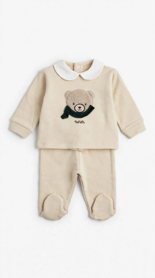 NANÁN - completo 2 pezzi teddy beige - invernale