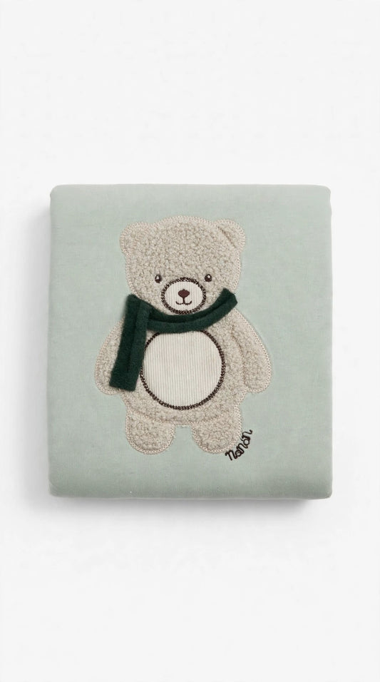 NANÁN - coperta teddy verde - invernale