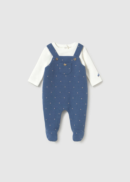 MAYORAL-tutina neonato bianco/blu-invernale