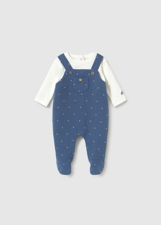 MAYORAL-tutina neonato bianco/blu-invernale