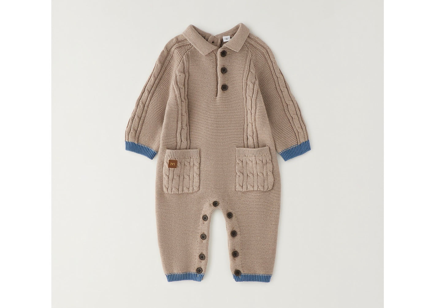 MINIBANDA - tutina in maglia beige - invernale