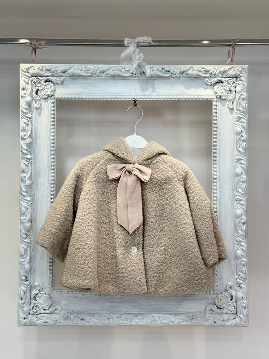 MARLU' - pelliccia teddy con fiocco e cappuccio abbigliamento inv - GIRL