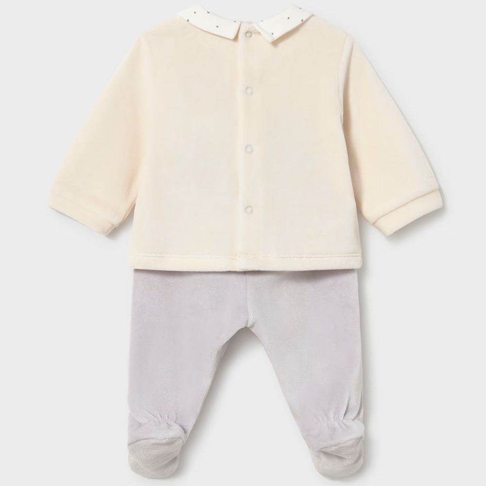 MAYORAL-completino ghettina ciniglia panna/grigio-invernale
