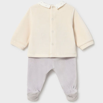 MAYORAL-completino ghettina ciniglia panna/grigio-invernale