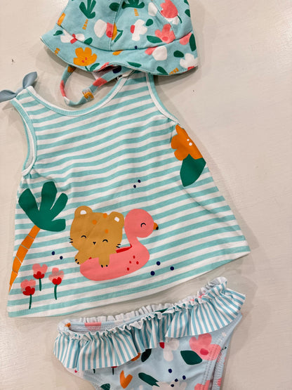 MAYORAL - costume mutandina + t-shirt + cappello summer - GIRL