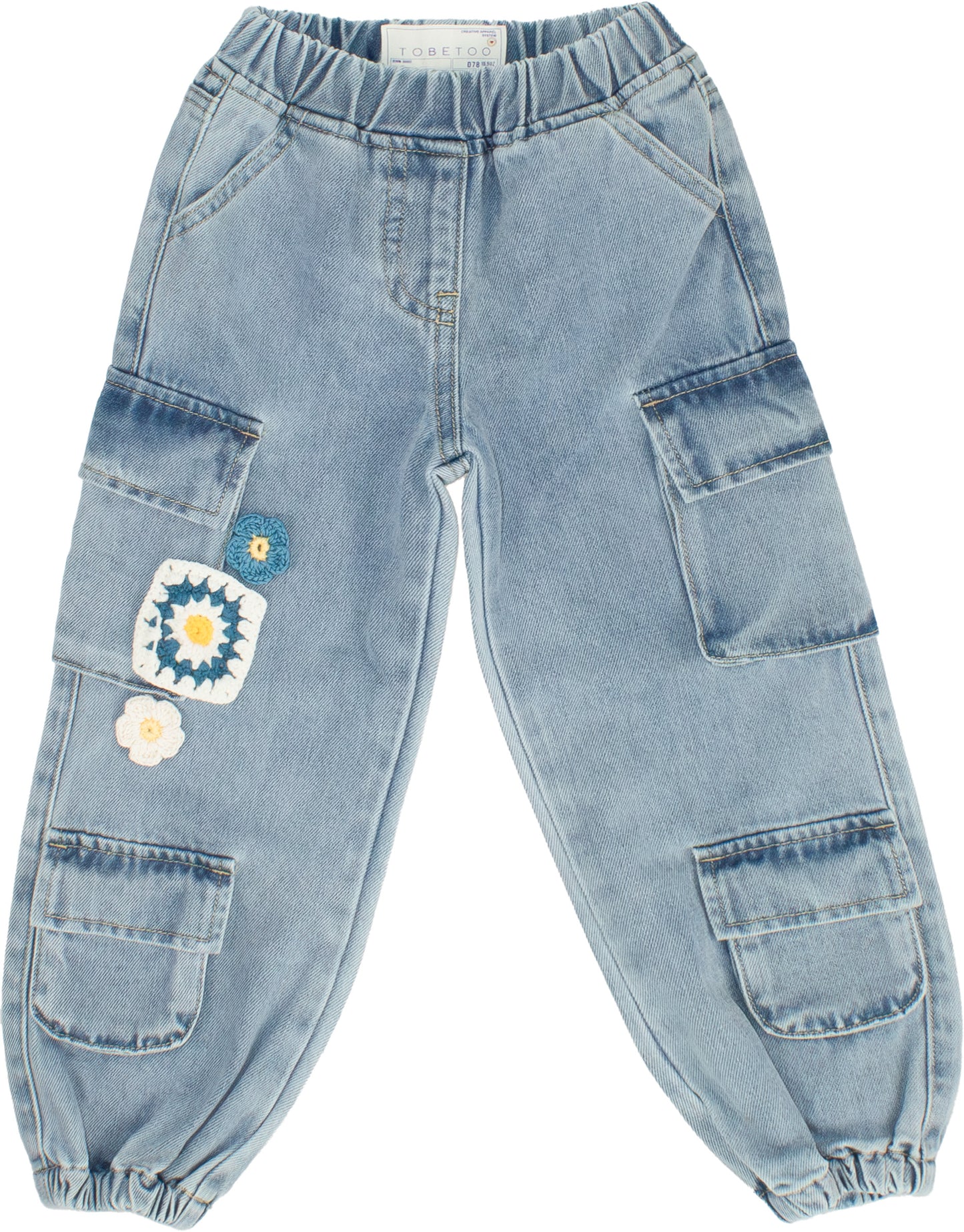 TO BE TOO - jeans cargo fiori ricamati abbigliamento est 25 j - GIRL