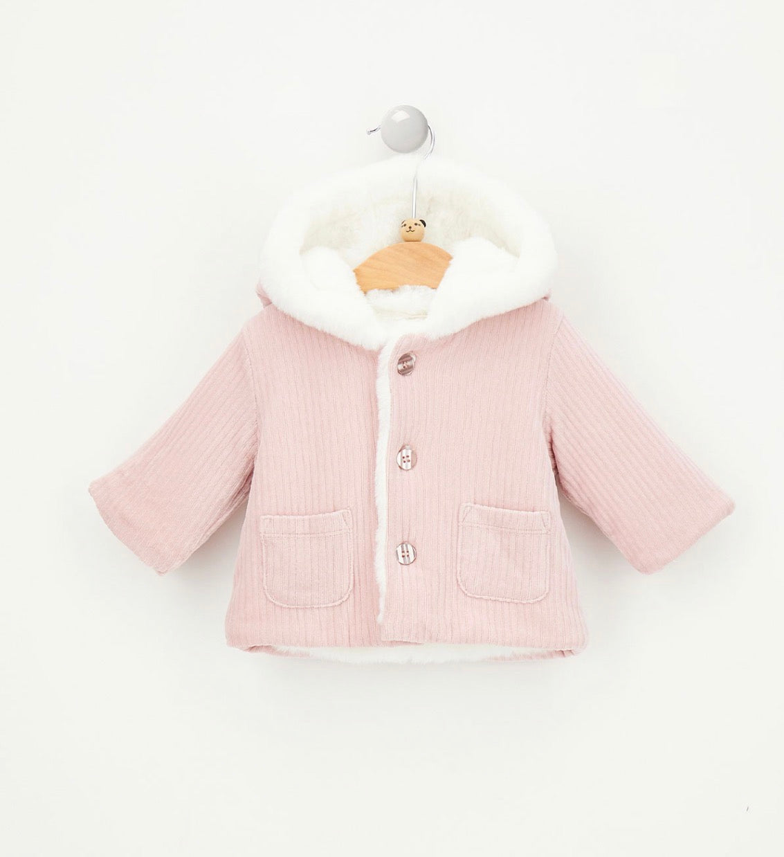 MINIBANDA - cappottino neonato rosa baby - invernale
