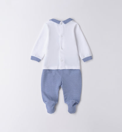 MINIBANDA - completo 2 pz balene in cotone corredino est 25 - BOY